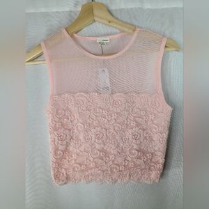 Garage midi mesh tank- Calm pink- New with tags- Size small womens